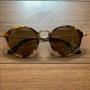 Ray-Ban Brown Round Sunglasses